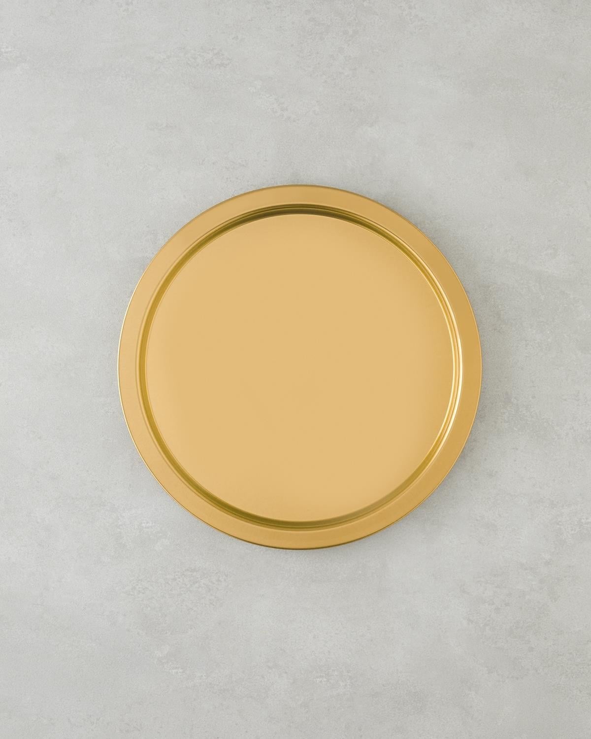 Tepsi Yuvarlak Gold 24x24 CM