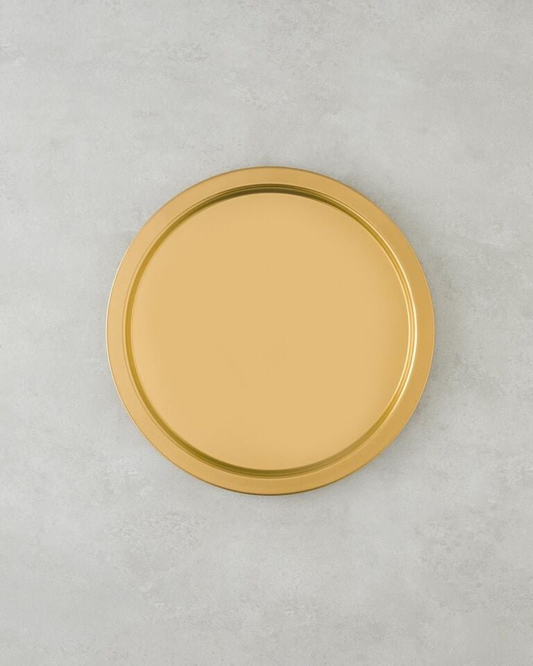 Tepsi Yuvarlak Gold 24x24 CM
