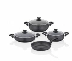 TENCERE SETİ GRANİT MASTERCOOK GRİ 7 PRÇ
