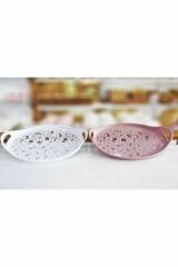 Dmr 1288 Tepsi Yonca Desenli Küçük 39,8x25,6x5,9 Cm