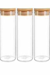Bls Mln-10216 Bambu Kapaklı Kavanoz 100 ml 3'lü