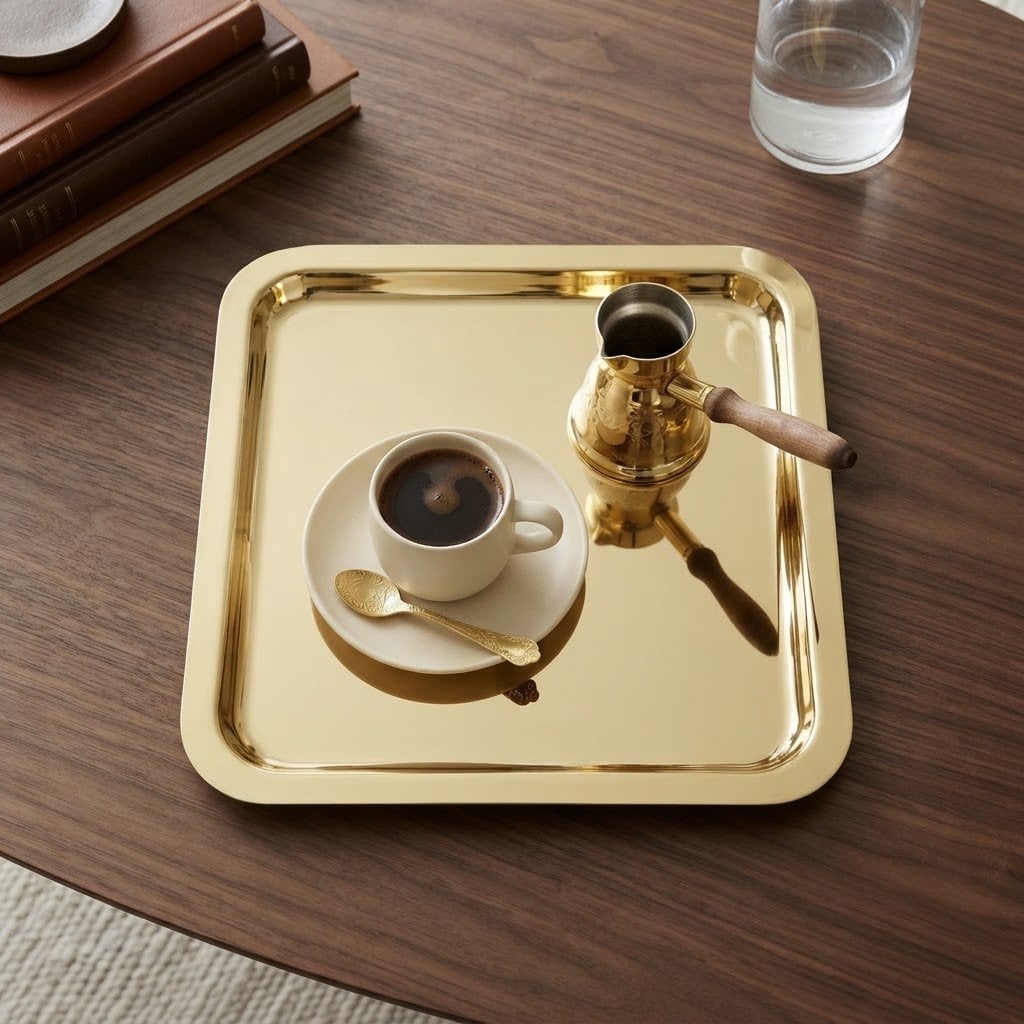 Kare Tepsi Gold 20X20 CM