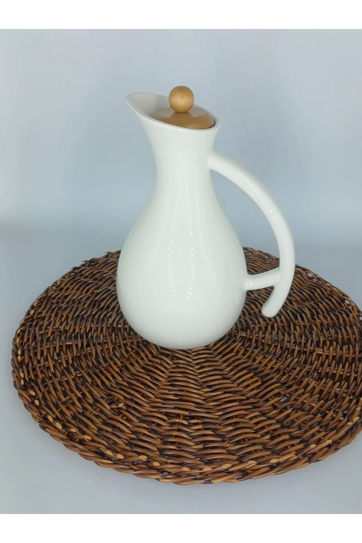 Şnr 101716 Yağlık Bambu Kapak Porselen Fiona Büyük Boy