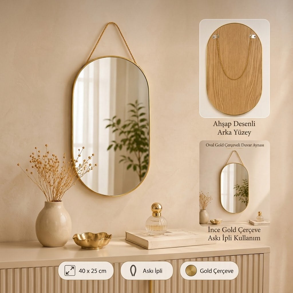 Ayna Oval 40X25 CM