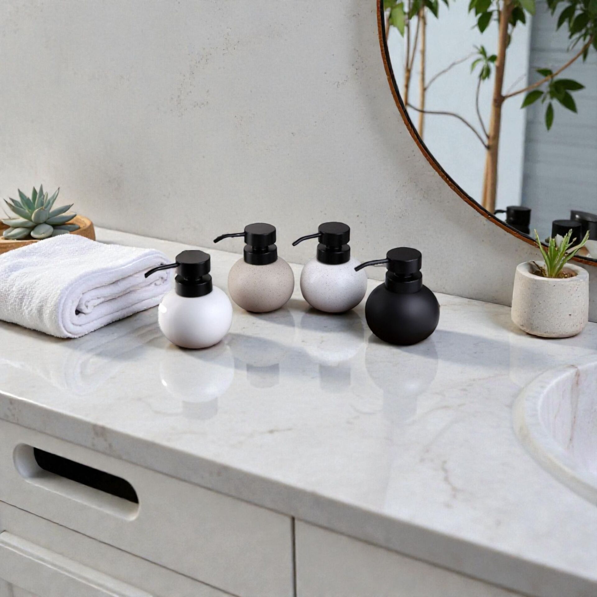 Gnl G2649 Stoneware Küre Sıvı Sabunluk 450 Ml.