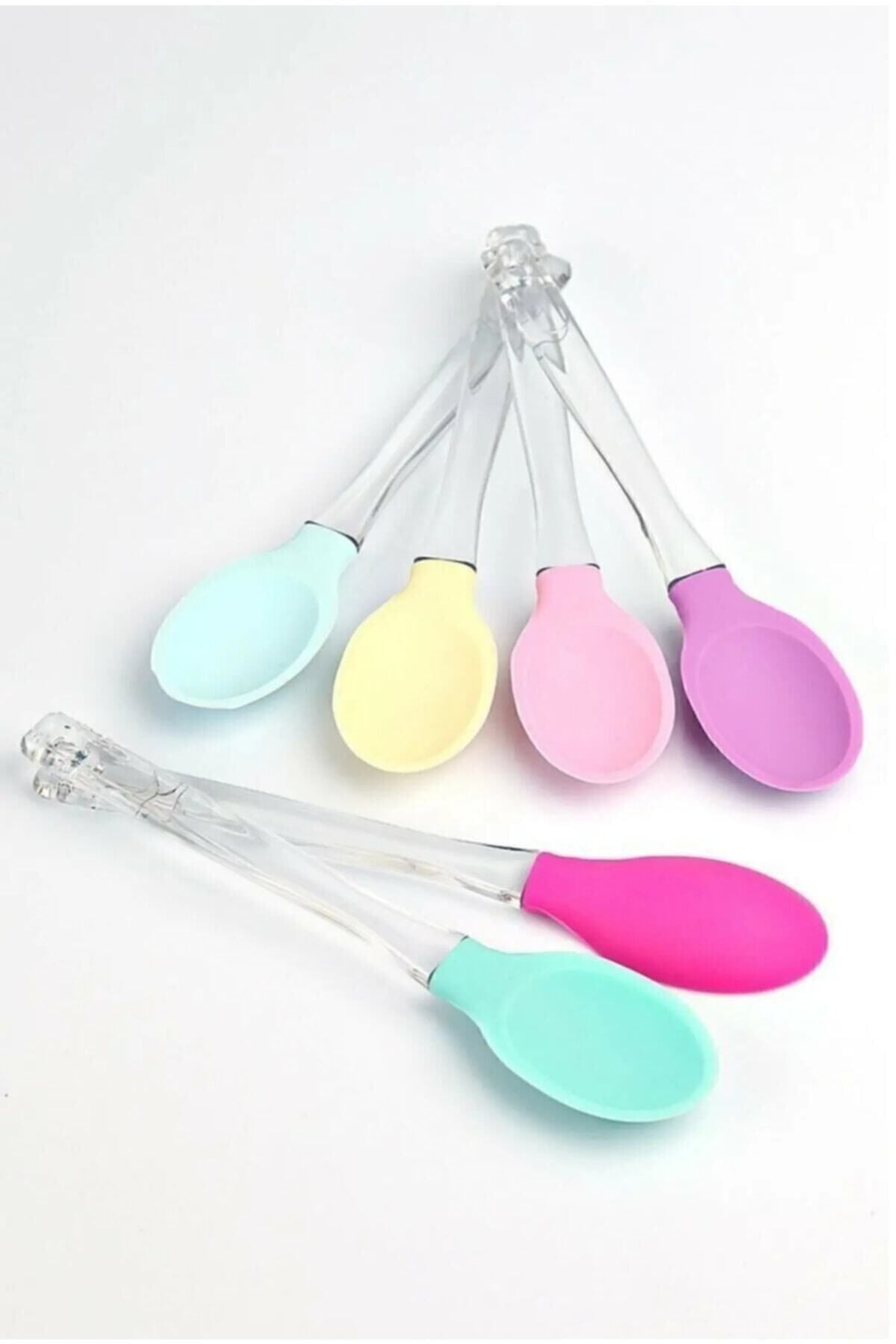 Silikon Yemek Kaşığı Pembe Mor 30 Cm Brns 51002