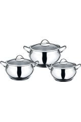 Elit 3lü Büyük Boy Çelik Güveç Seti