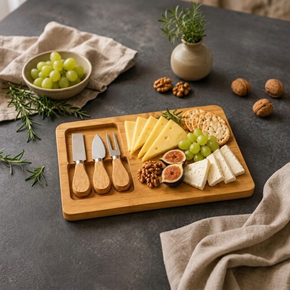 Tabak Bambu Peynir Kaşıklı