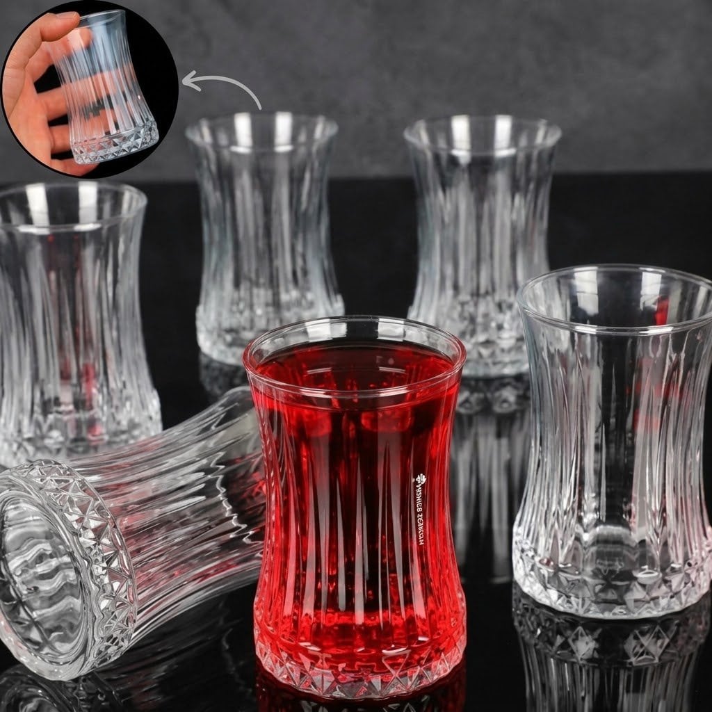 42901 Elysia 6 Lı Cam Çay Bardağı