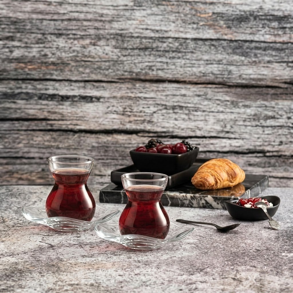 Çay Seti Dantel Sade 6'LI