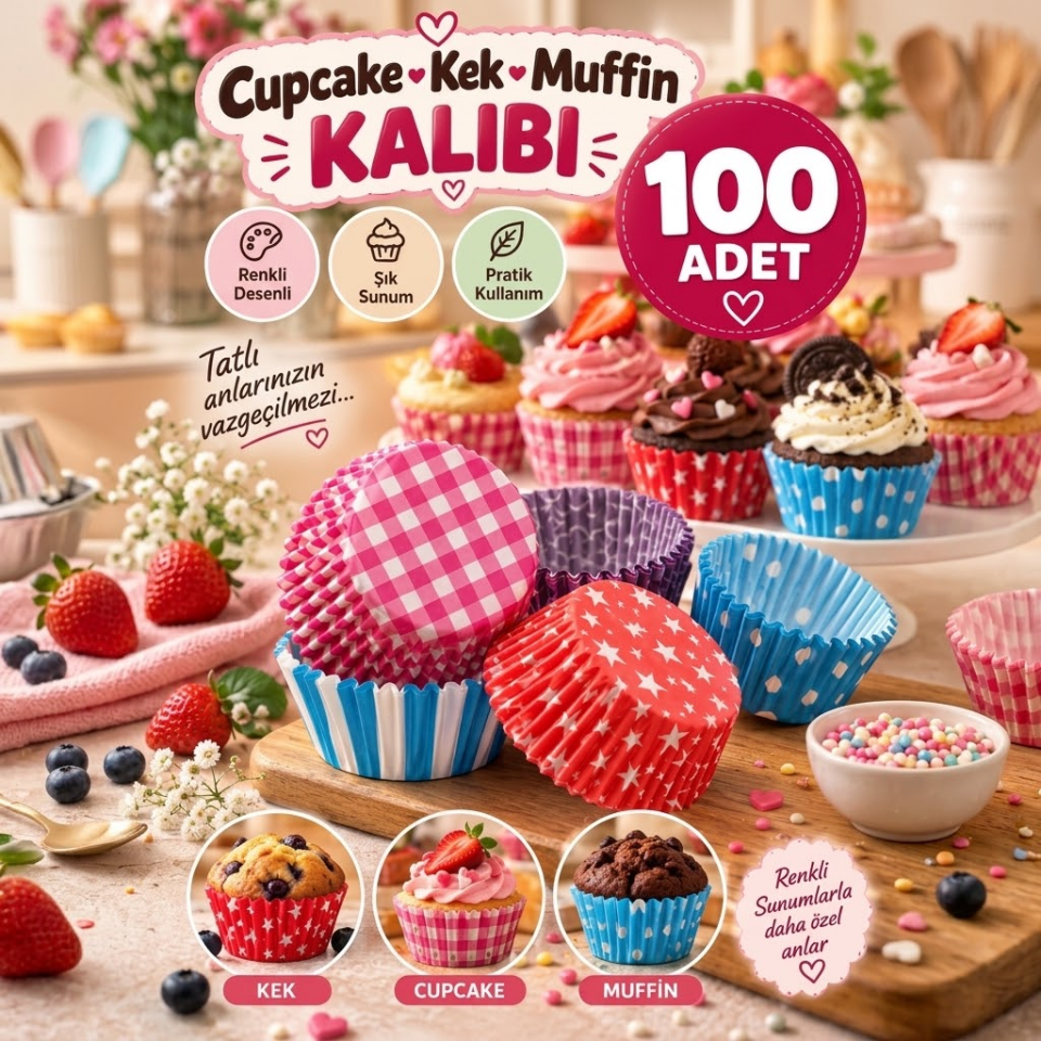 Kek Kapsülü Kağıt 100'LÜ