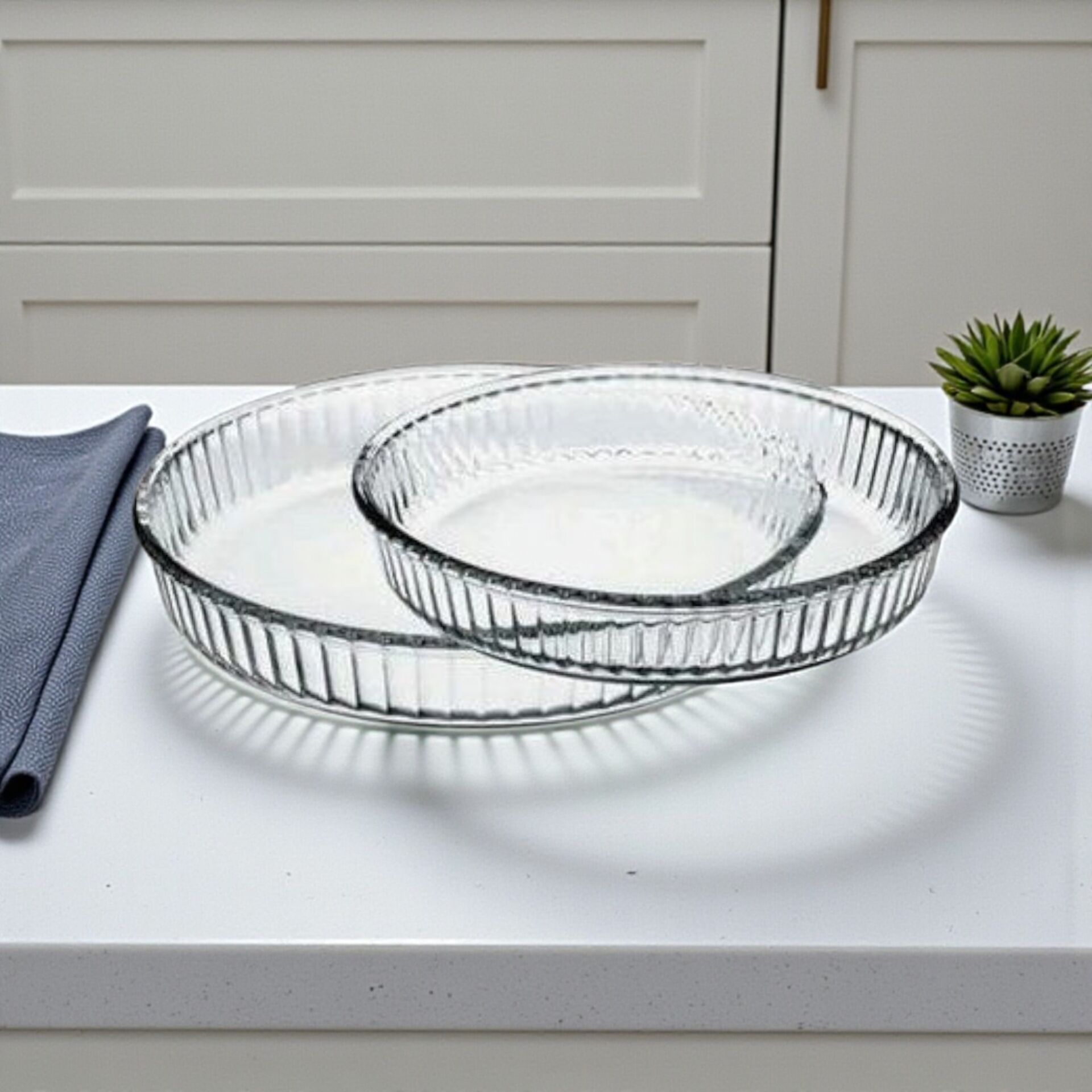 Borcam 2'Li Yuvarlak Tepsi