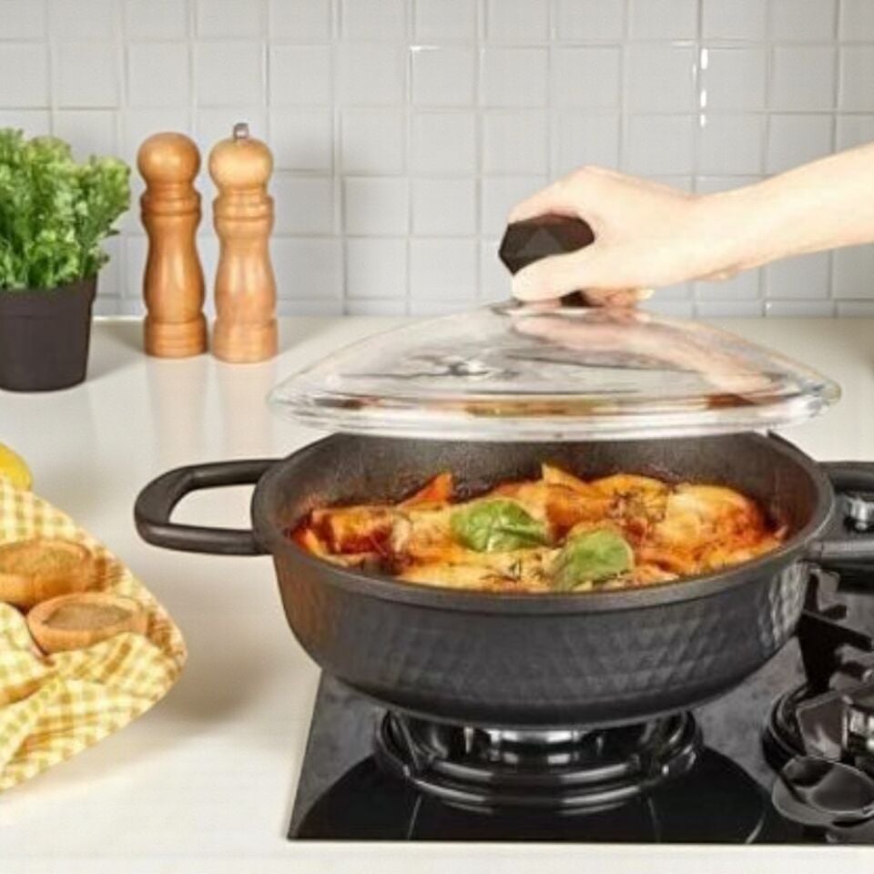 Kahraman KAH 3533  Motto Basık Tencere 26 cm