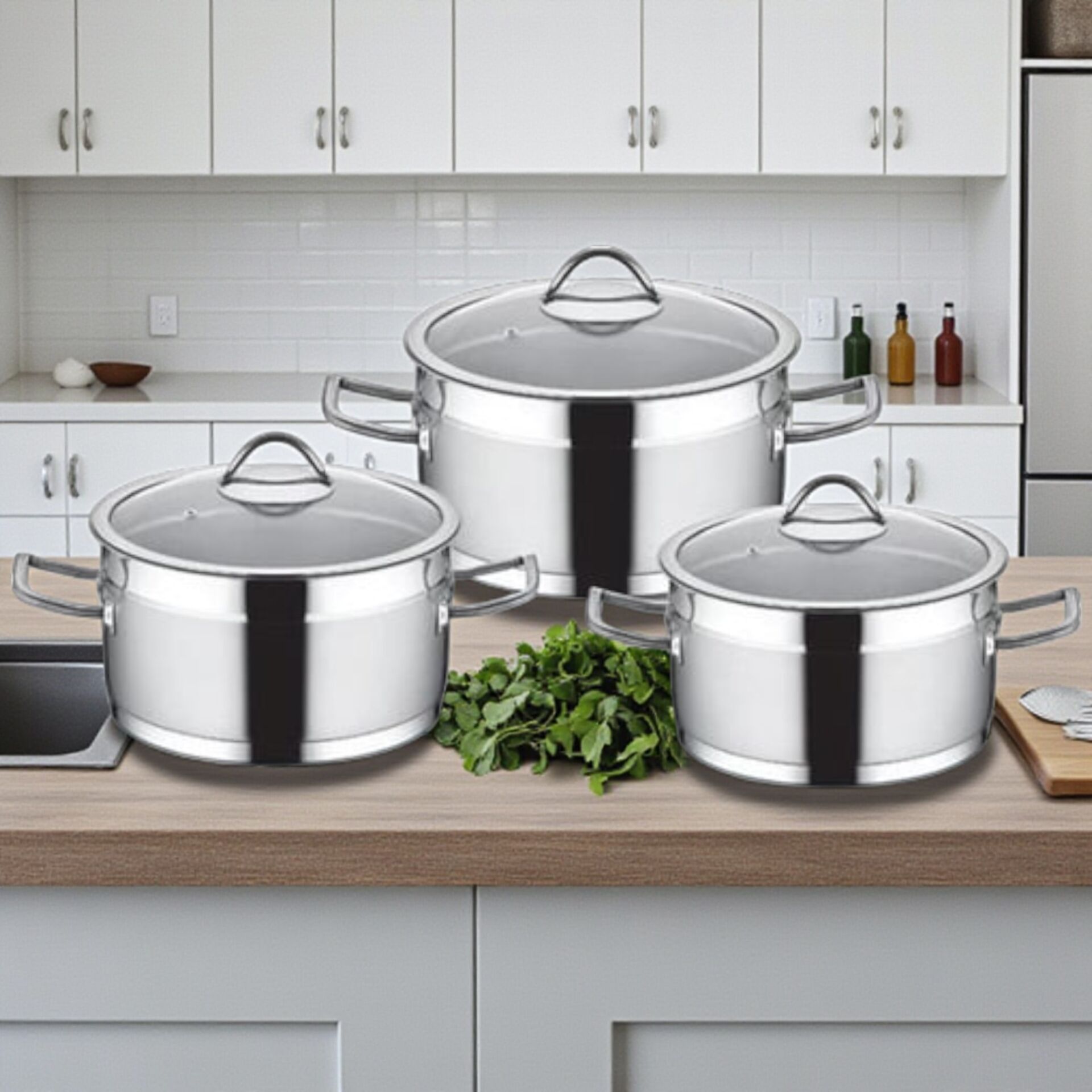 TENCERE SETİ SIRMA 6 PRÇ.