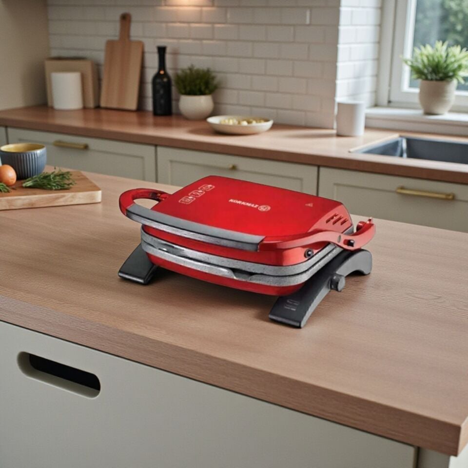 Korkmaz KOR A329-16 Tostkolik Kırmızı Tost Makinesi