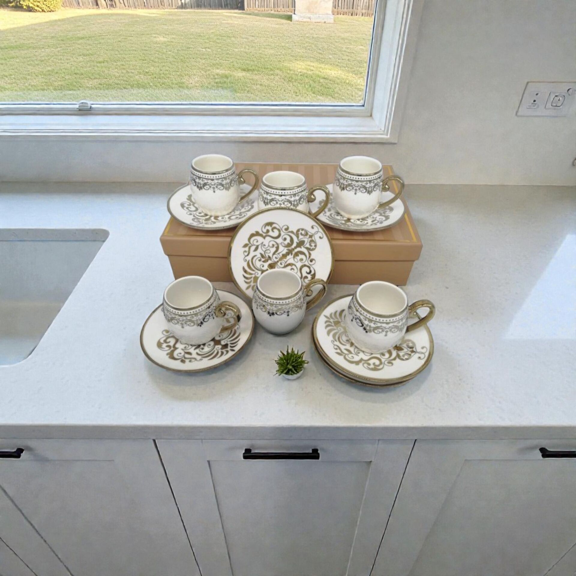 ŞNR 101833 Kahve Fincanı Adel 6'Lı