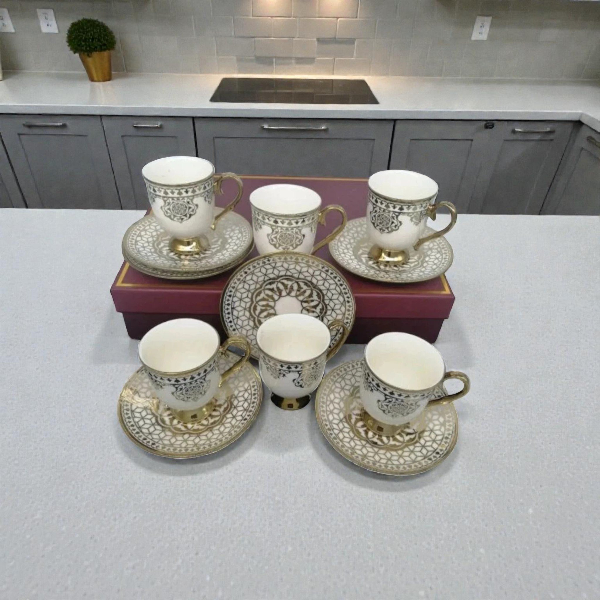 ŞNR 101881 Kahve Fincanı Eliza 6'Lı