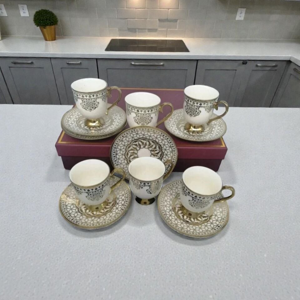 ŞNR 101881 Kahve Fincanı Eliza 6'Lı