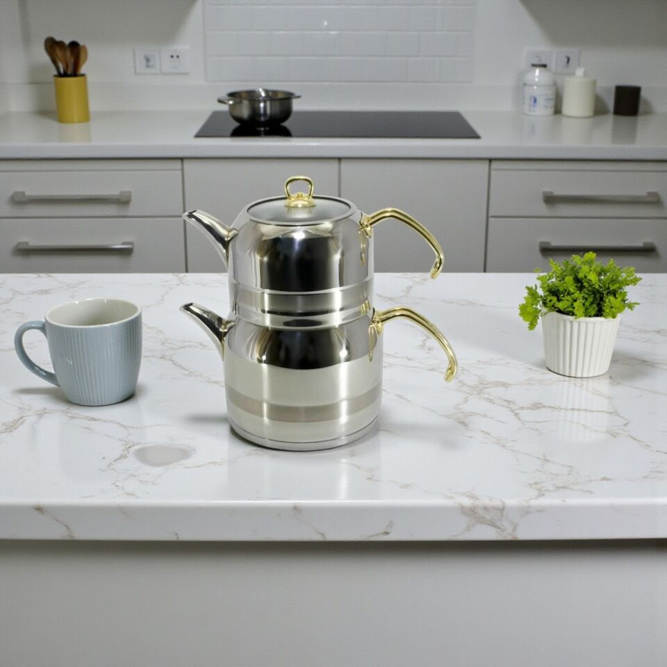 Kahraman KAH 1017-G Çaydanlık Enza Gold Midi Boy