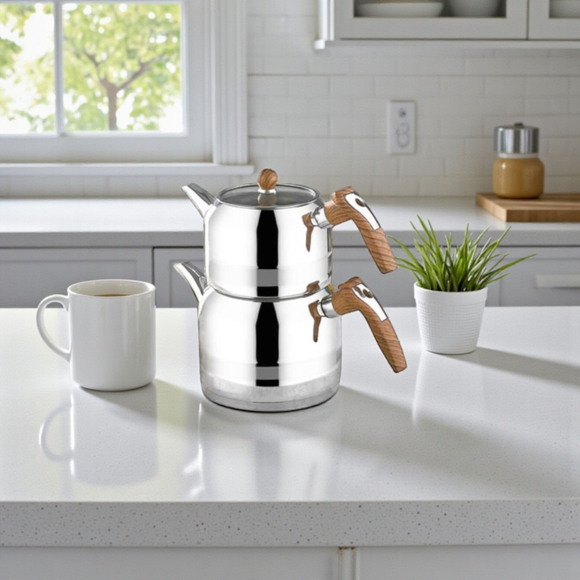 Kahraman KAH1048-A Çaydanlık Yağmur Ahşap Mini Boy