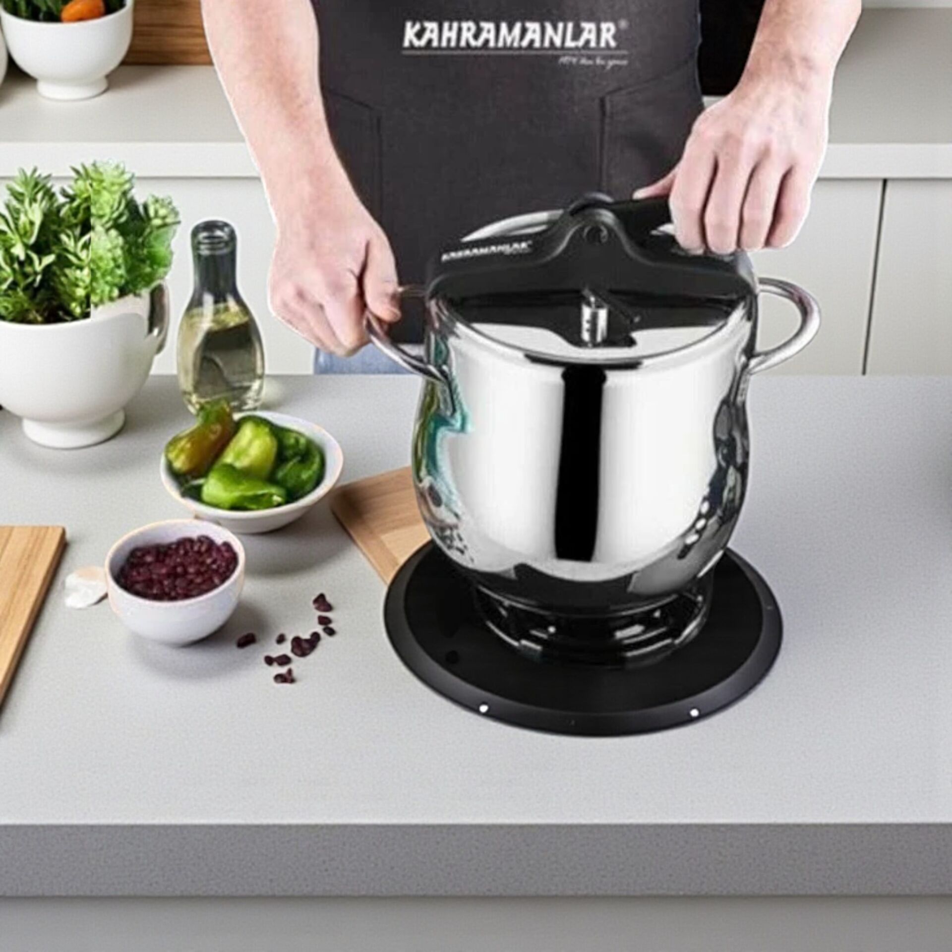 Kahraman KAH 2133-S Platin Güveç Düdüklü Tencere 9 LT