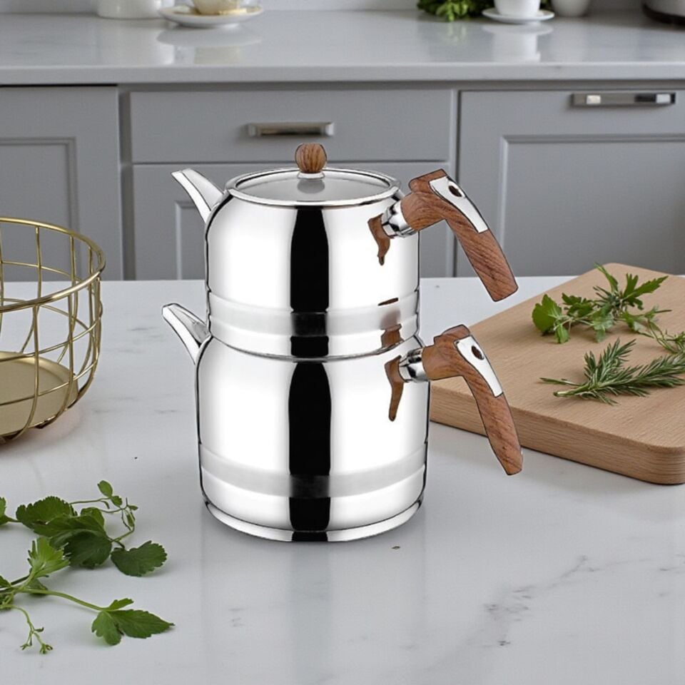 Kahraman KAH 1051 Yağmur Mega boy Çaydanlık 1,8+2,8 lt