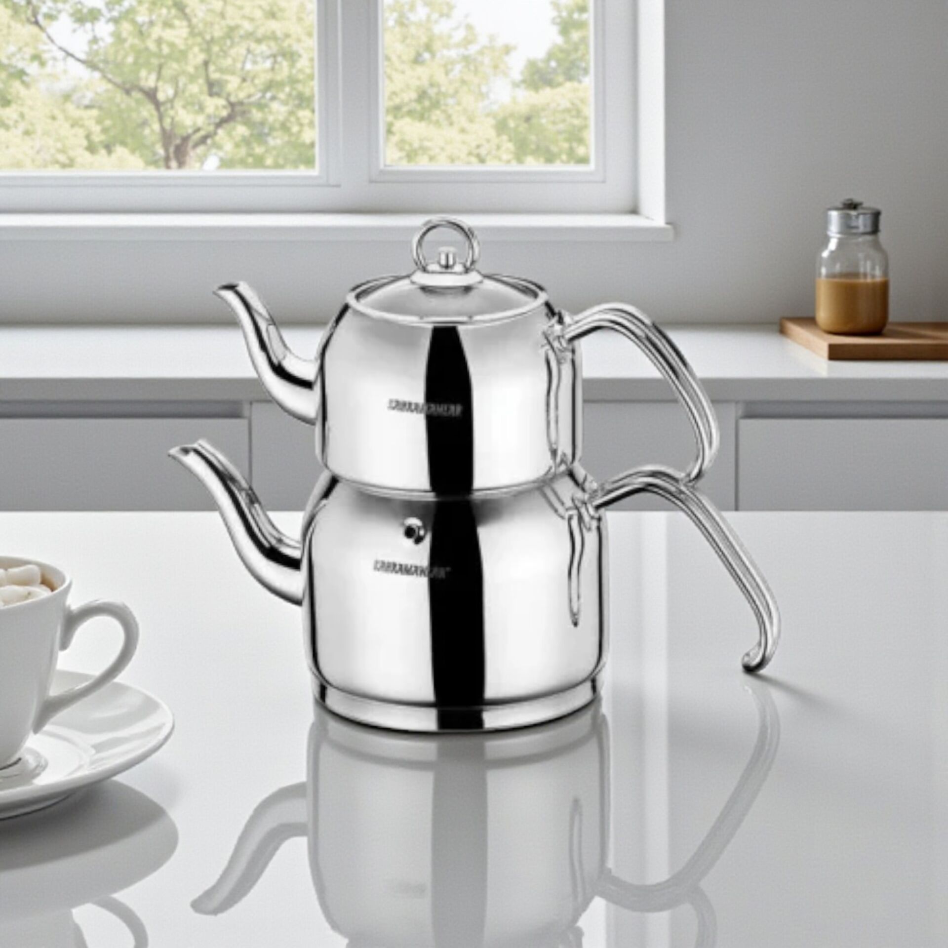 Kahraman KAH 1021-P Enza Midi Boy Metal Sap Çaydanlık