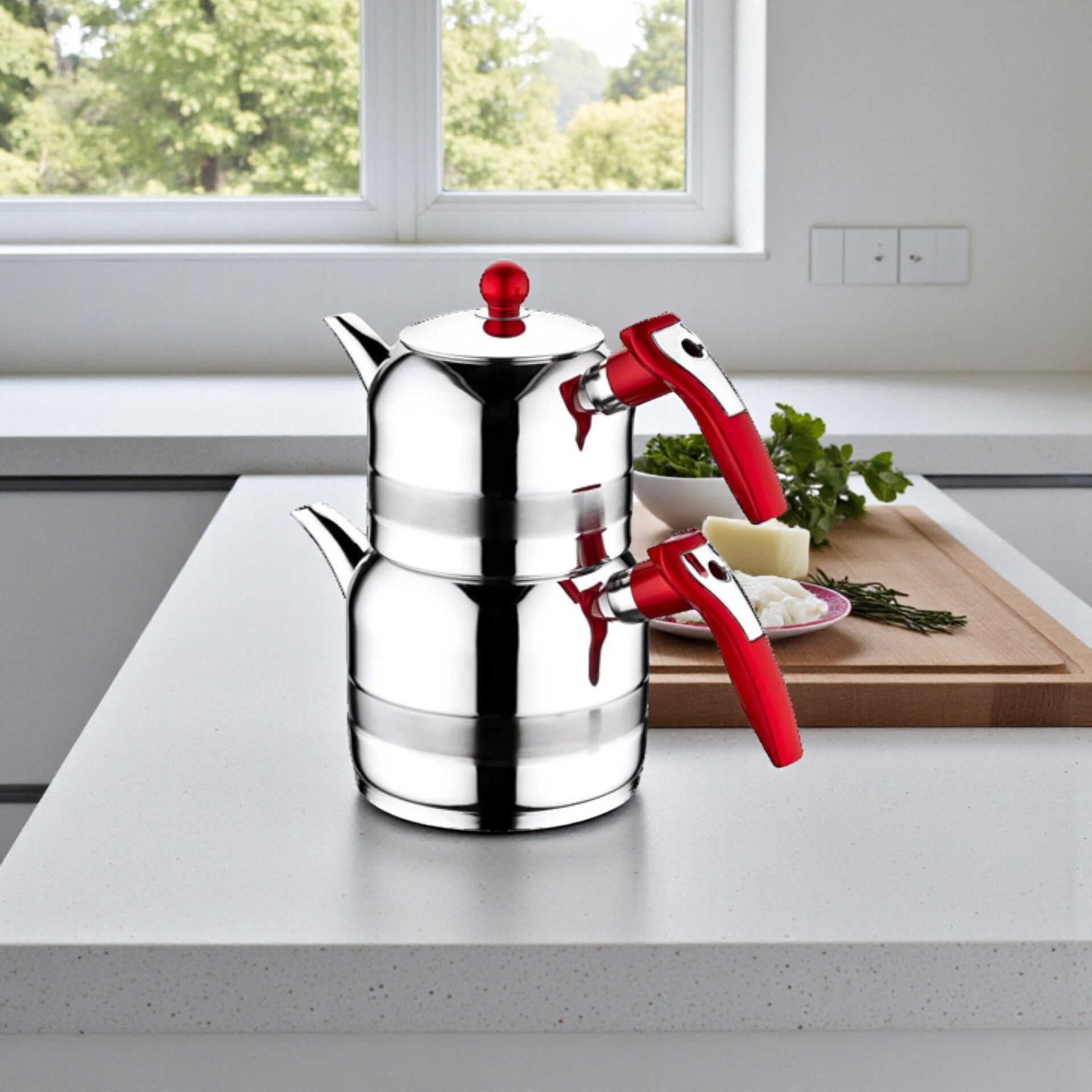 Kahraman KAH 1049 Yağmur Midi Boy Çaydanlık 1+1,5 lt