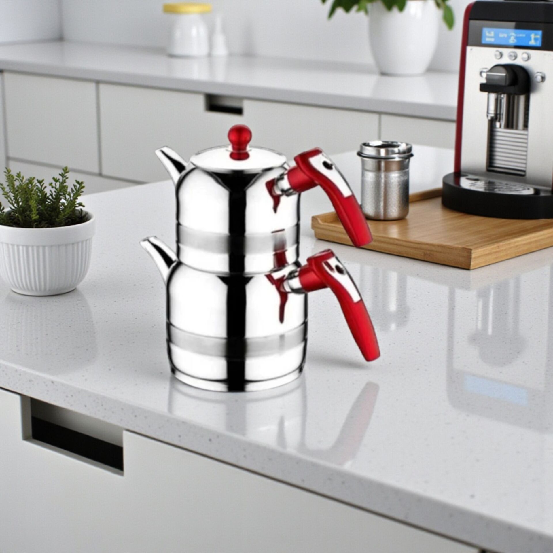 Kahraman KAH 1050 Yağmur Orta Boy Çaydanlık 1.40+2,20 Lt