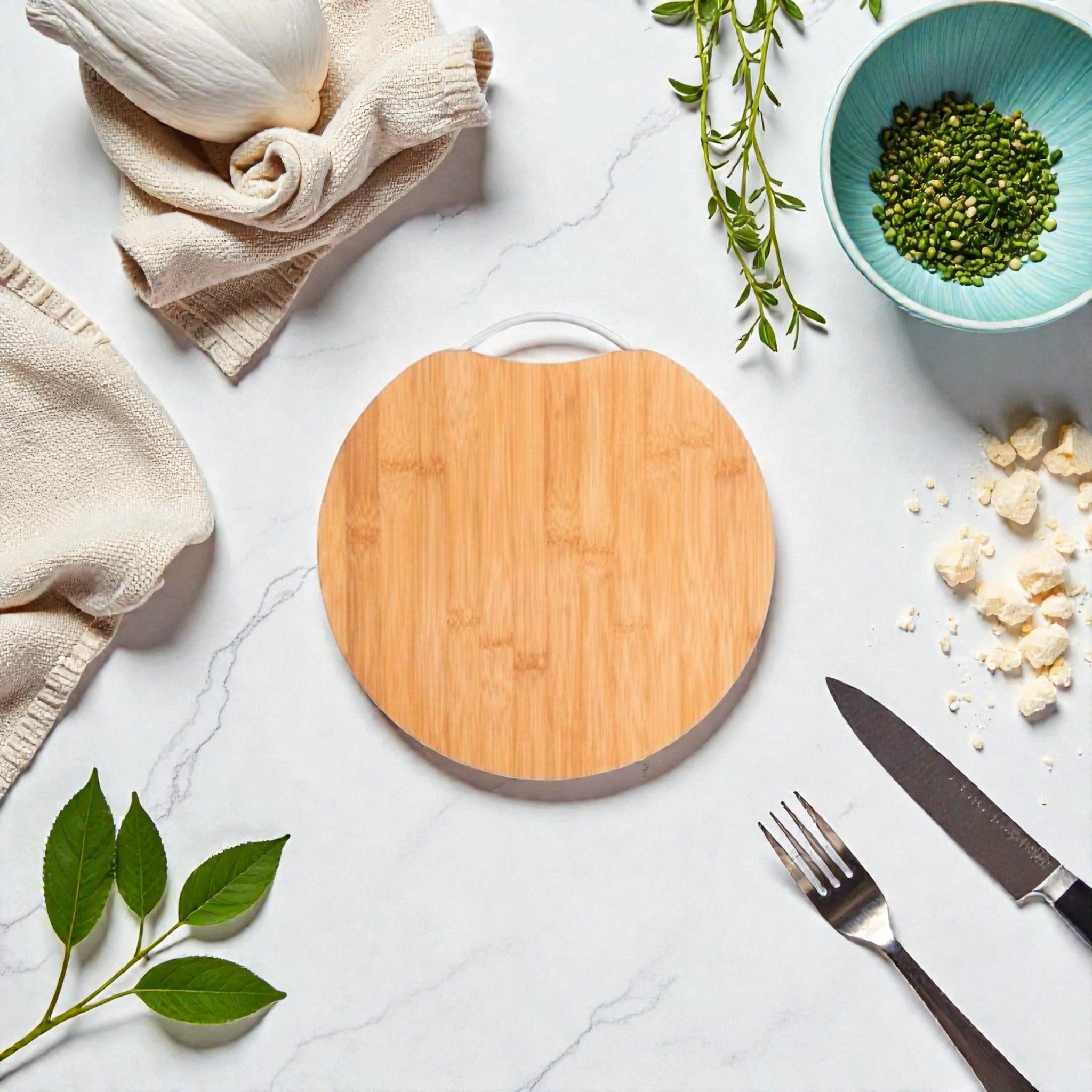 Balsa BLS B.EK 201 Kesim Tahtası Bambu Yuvarlak 25X25 CM