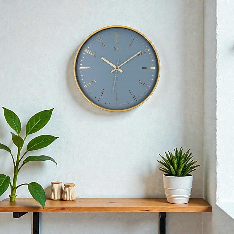 DUVAR SAATİ MAVİ KADRAN GOLD