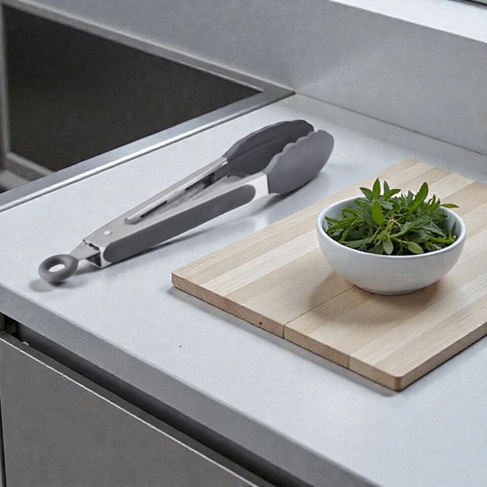 BAYSA BYS 1745 Maşa Silikon Çelik Orta