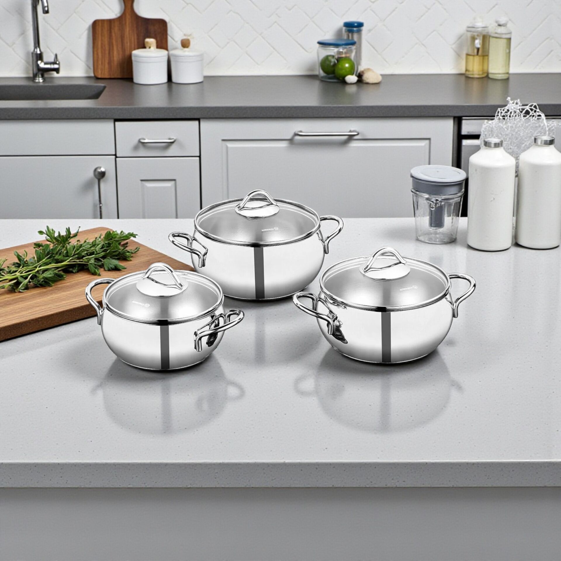 Korkmaz KOR A1801 Junıor Tombik Çelik Tencere Seti 6Prç