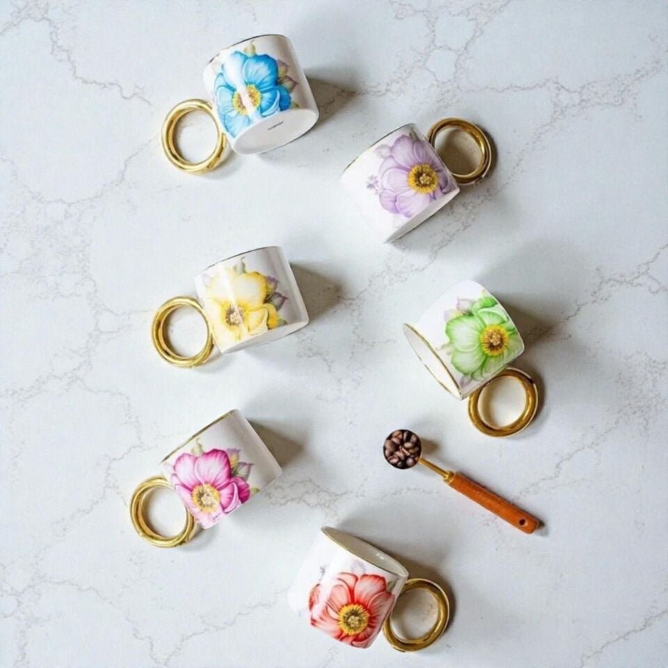 MİEN MİE 1D15 Kupa Porselen Flower