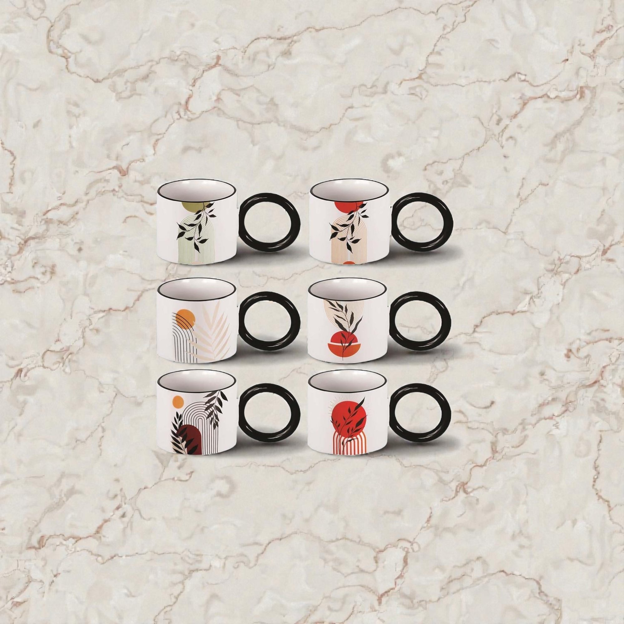 MİEN MİE 1D18 Kupa Porselen Halka Kulplu