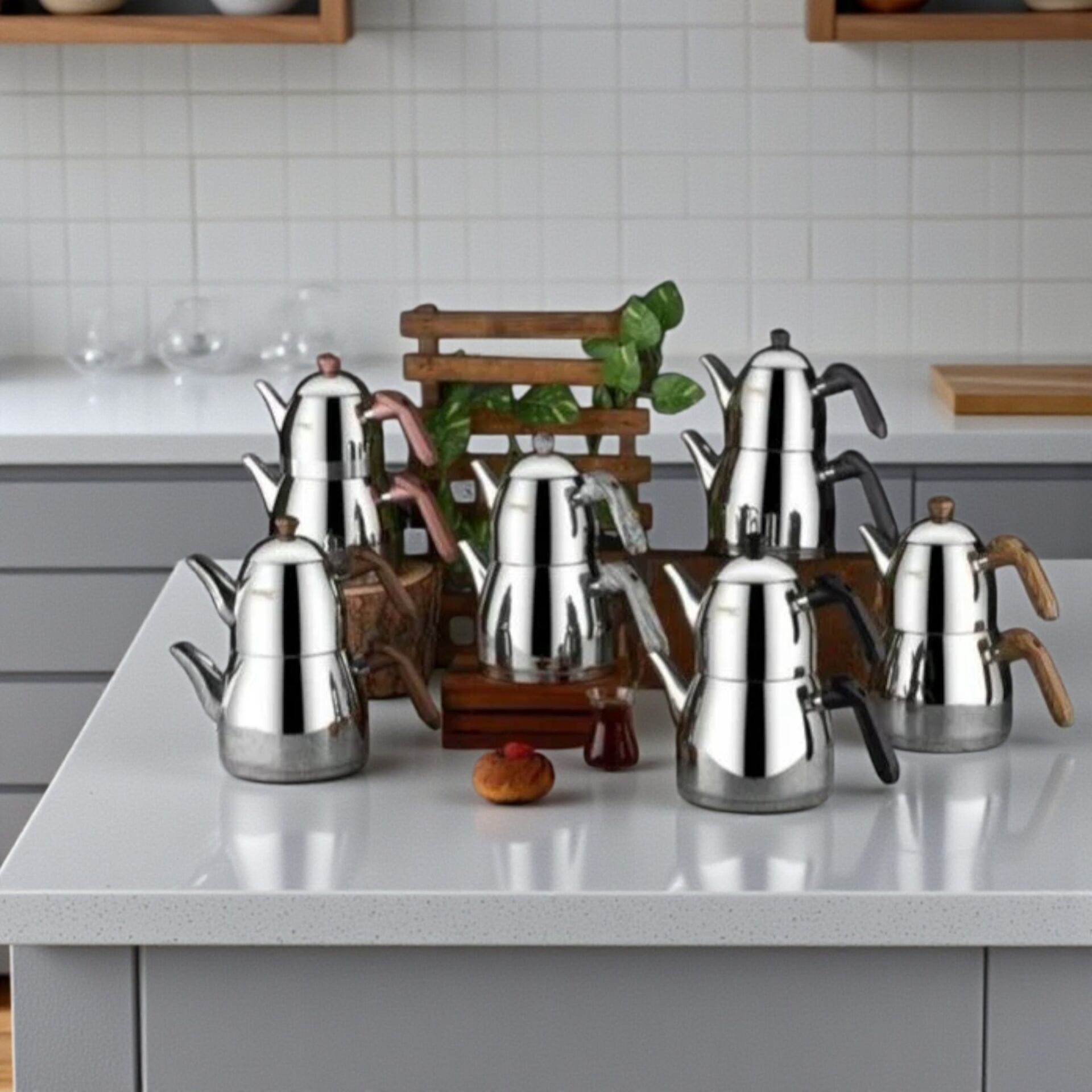 Ortaboy Elmas Çaydanlık (antibakteryel Kulp 1082)