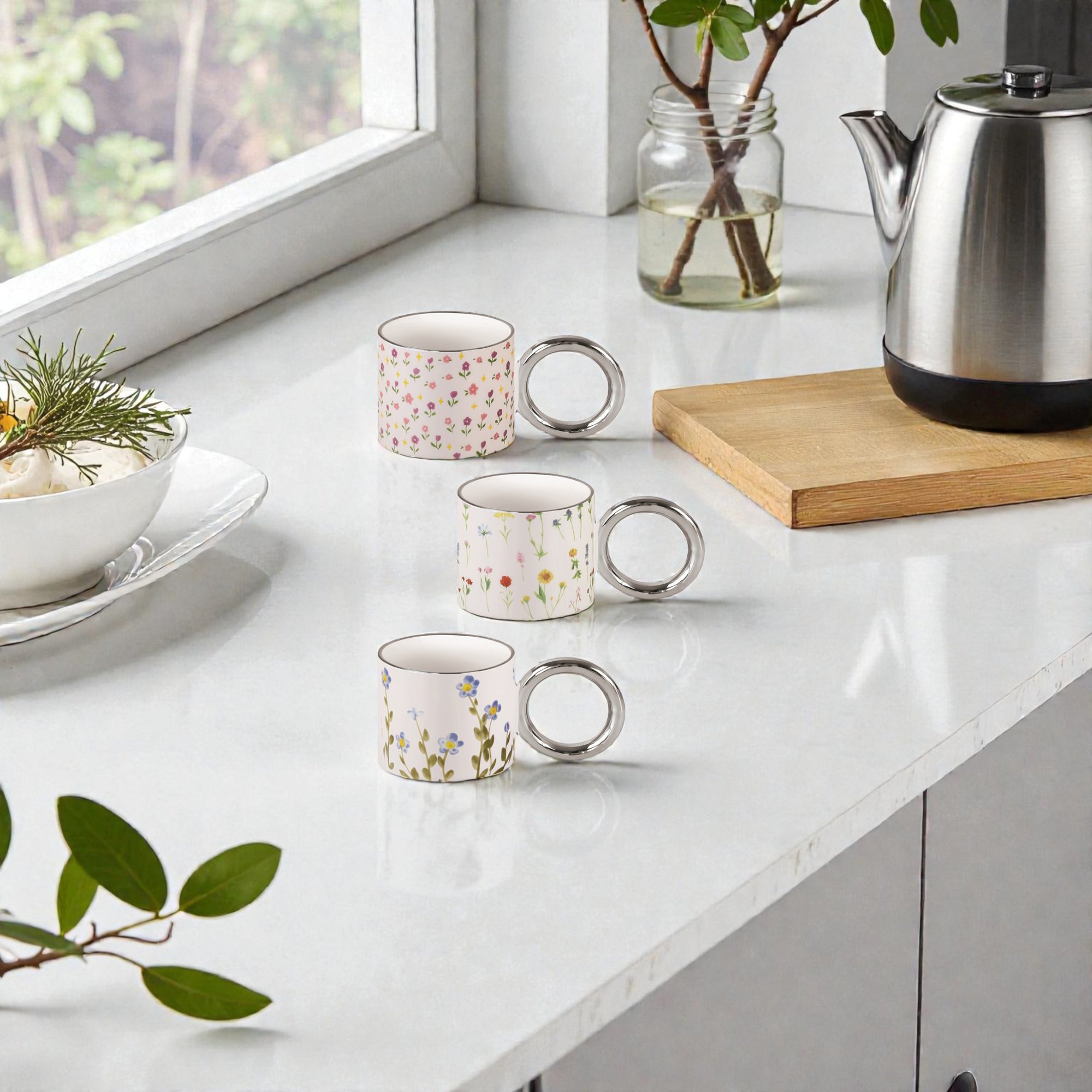 MİEN MİE 1D20 Porselen Kupa Halka Kulplu