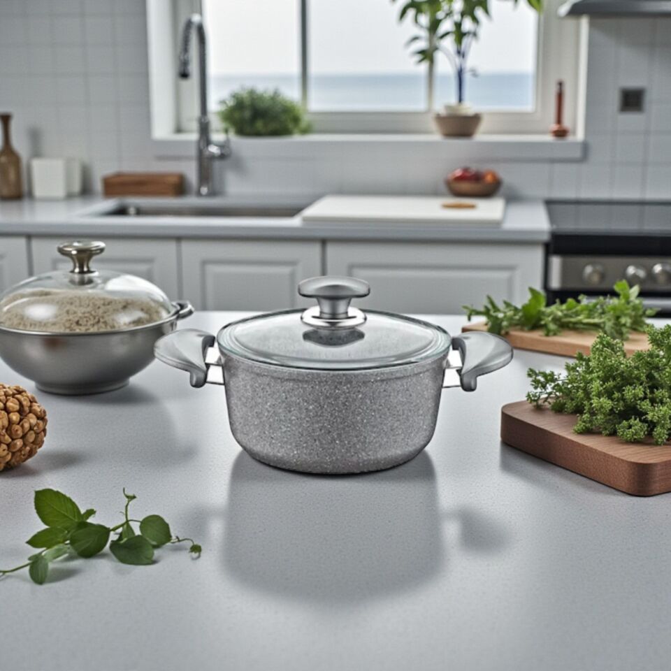 OMS Tencere Derin Granit 22X11,5 CM OMS 3110