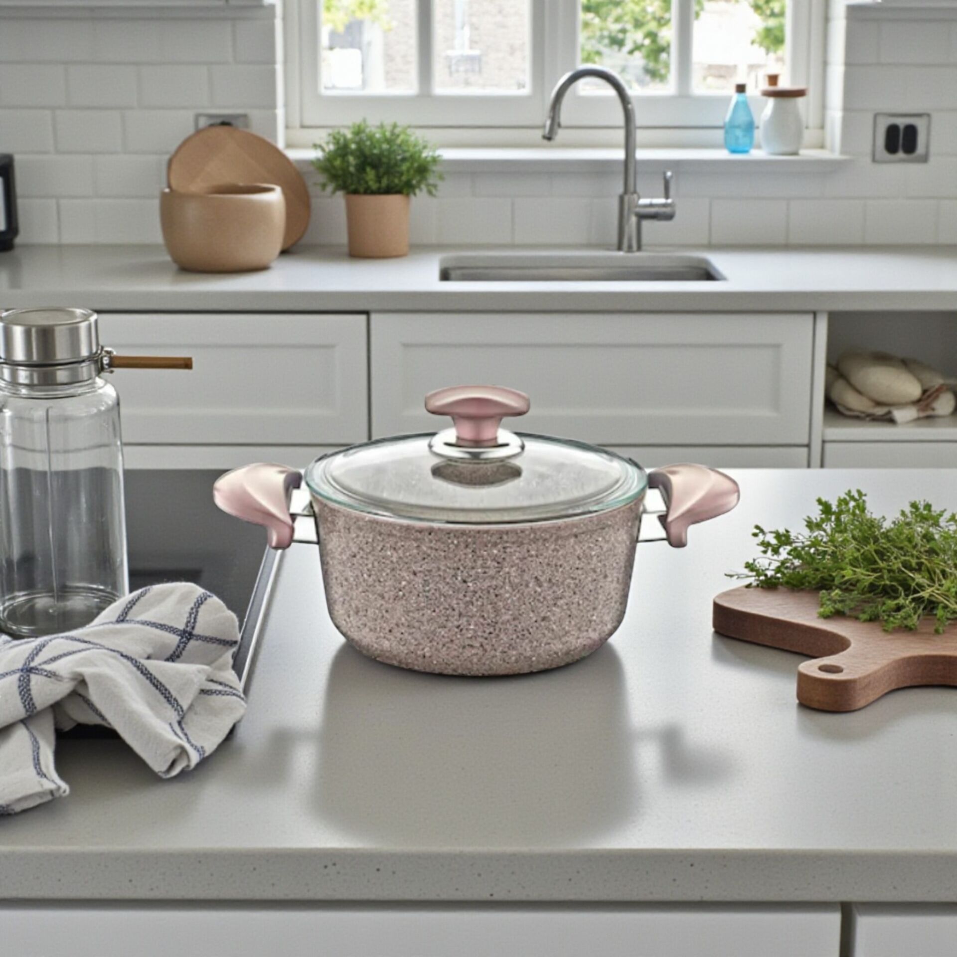 OMS Tencere Derin Granit 22X11,5 CM OMS 3110