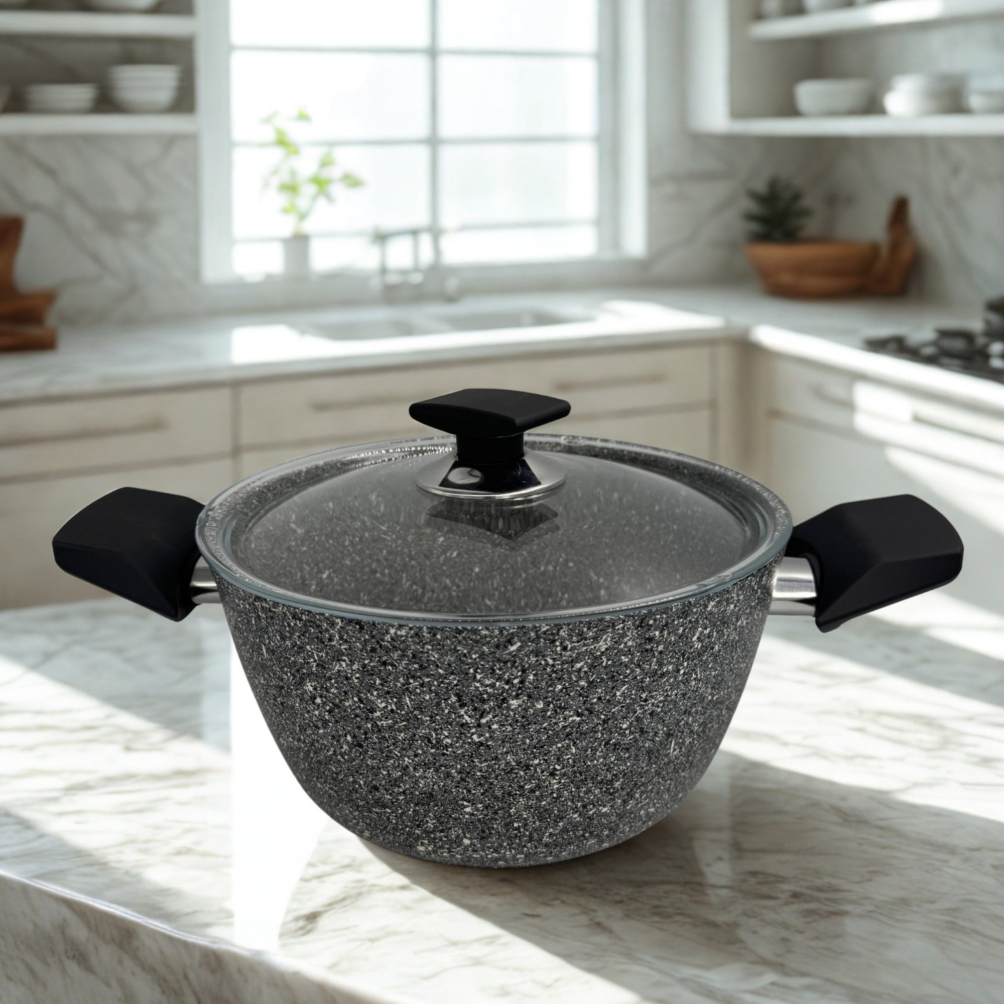VİVALDİ Granit Derin Tencere 22 cm