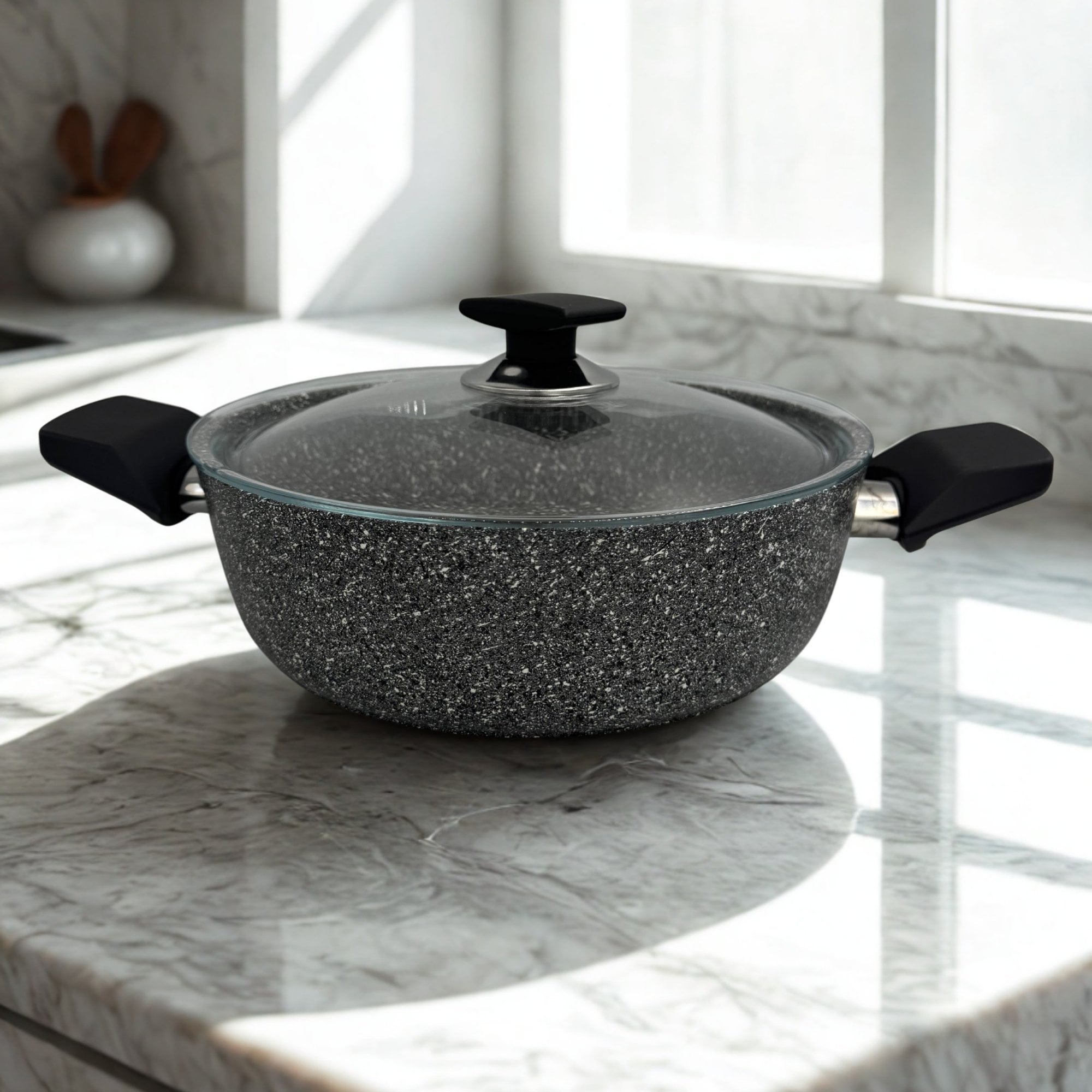 VİVALDİ Granit Basık Tencere 28 cm