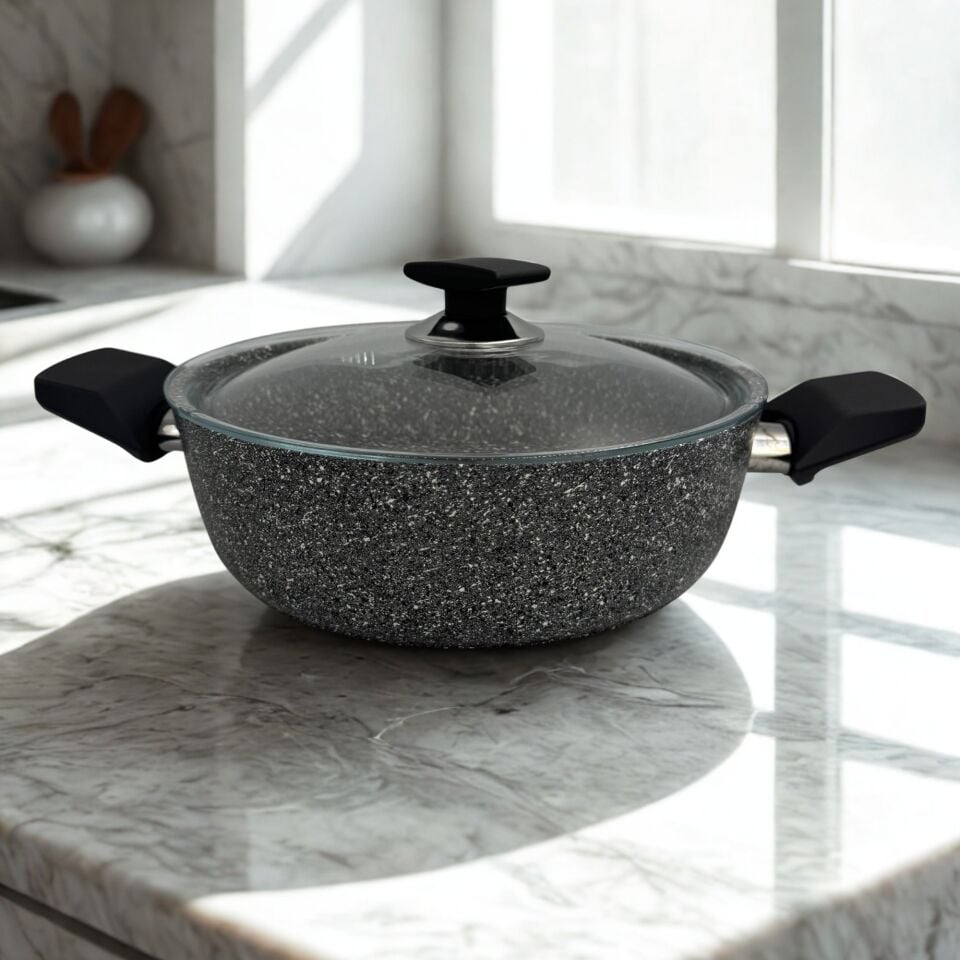 VİVALDİ Granit Basık Tencere 24 cm