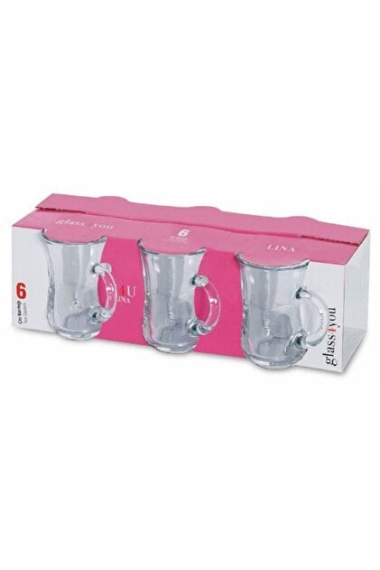 Glass You 55783 Çay Bardağı Lina Kulplu 6 LI
