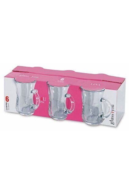 Glass You 55783 Çay Bardağı Lina Kulplu 6 LI
