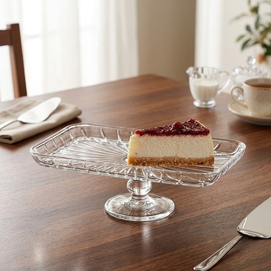 PAŞABAHÇE SERVİS TABAĞI AYAKLI ELEGANT DİKDÖRTGEN