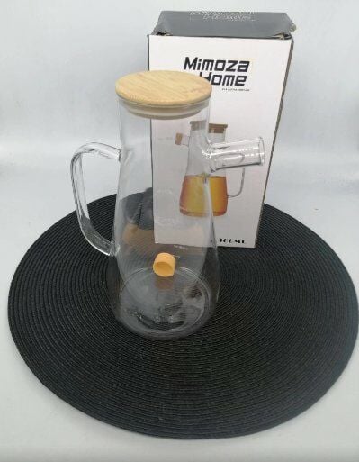 MMZ 264 YAĞDANLIK CAM BAMBU KAPAK 900 ML 1X24