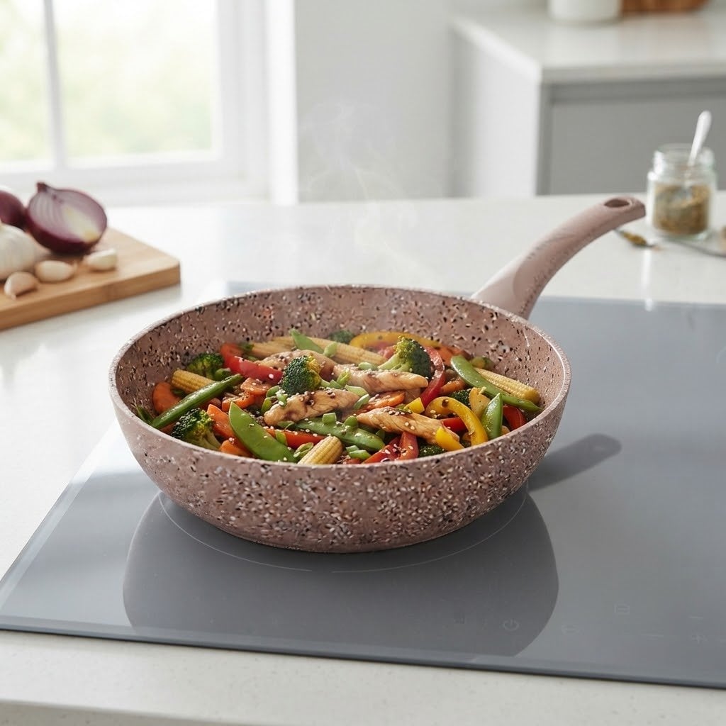 Tava Wok Granit Kahve 28X9 Cm