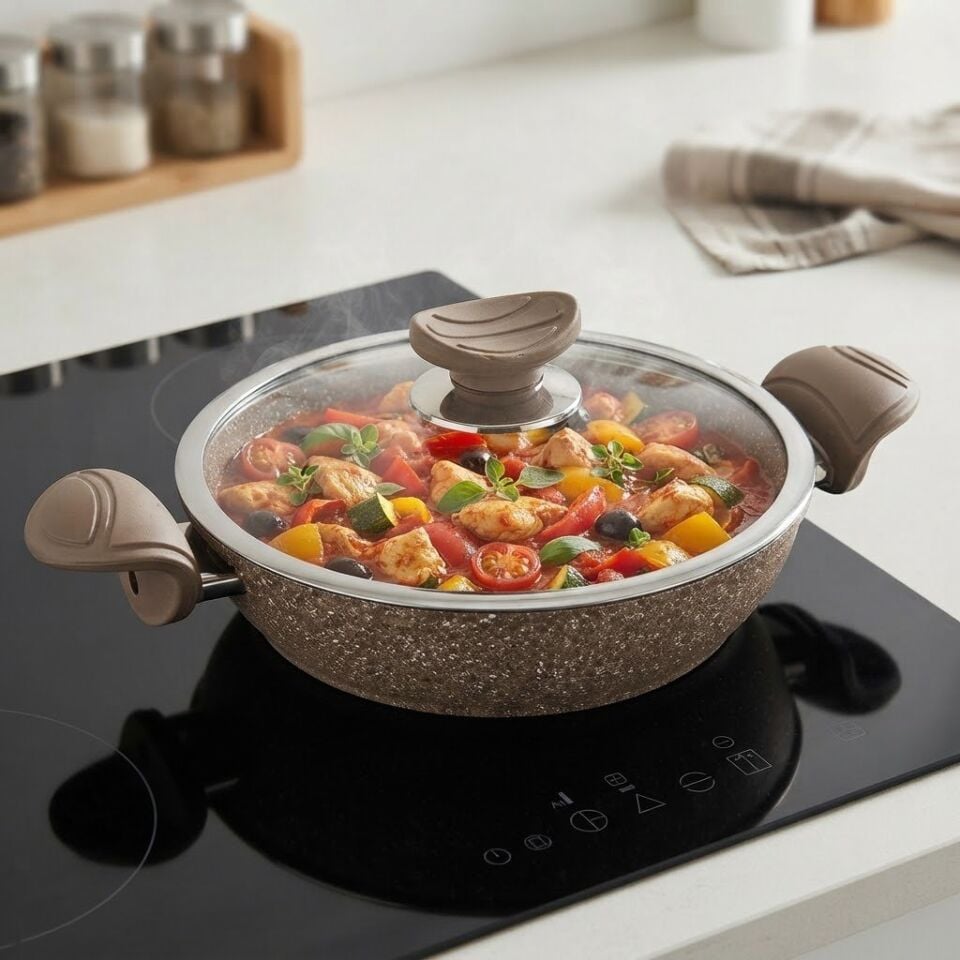 Yumurta Tavası Granit Kahve 18X5 CM