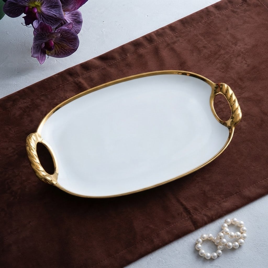 Tepsi Porselen Arven Oval