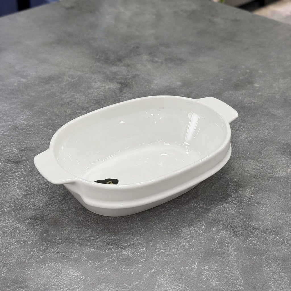 Fırın Kabı Porselen Oval Thora 15X13 CM